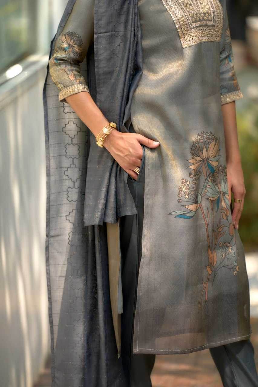 Tissue Embroidered Kurtis - MYLUXURY LANE ENTERPRISE